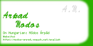 arpad modos business card